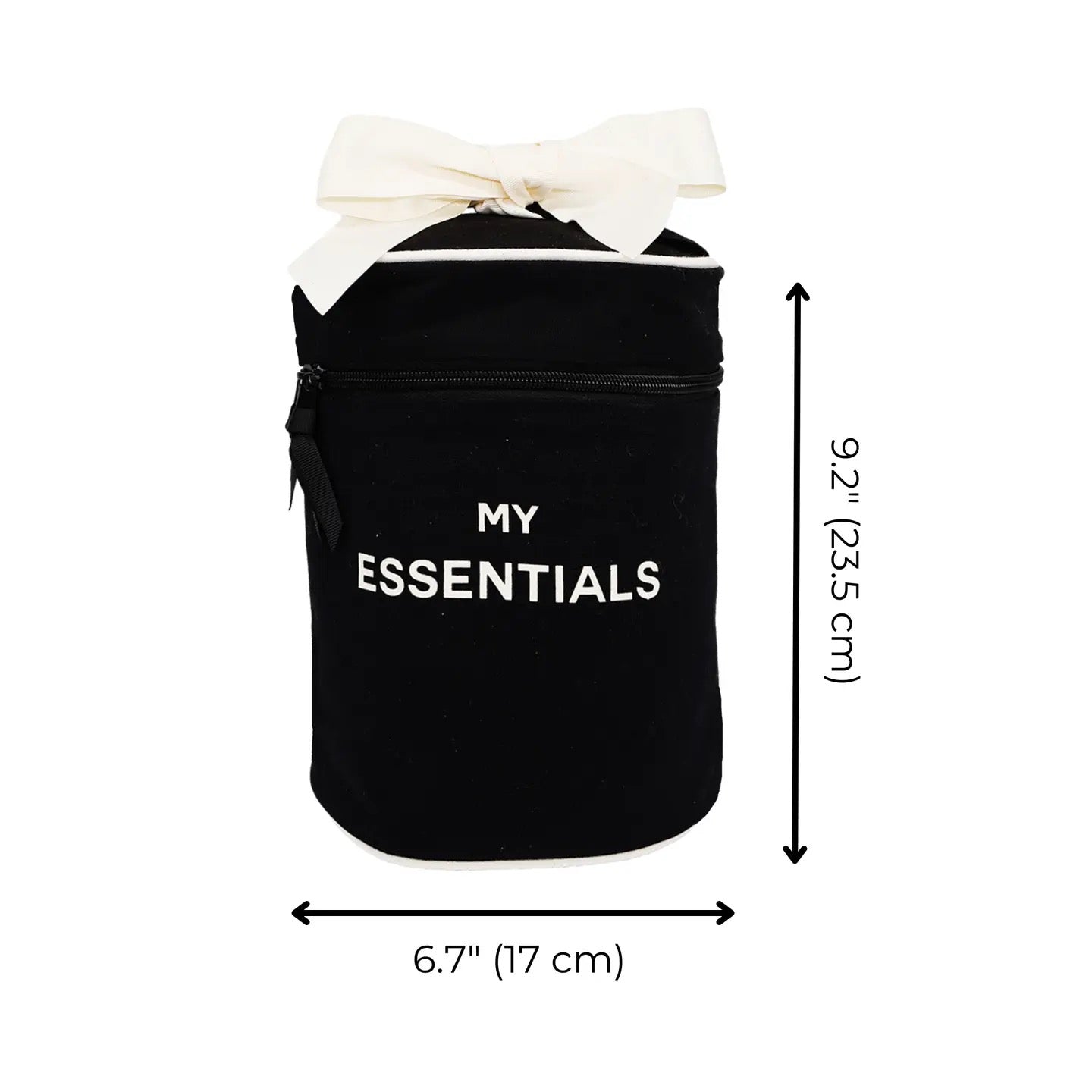 Roomy Travel Essentials Case, Round – Black