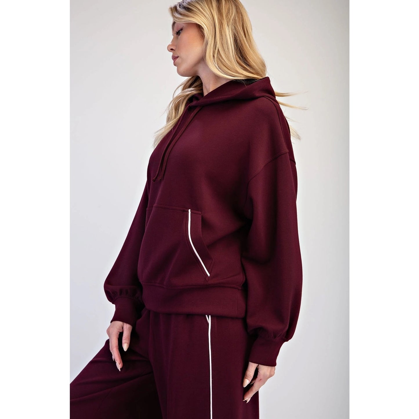 Modal Scuba Luxe Piping Hoodie