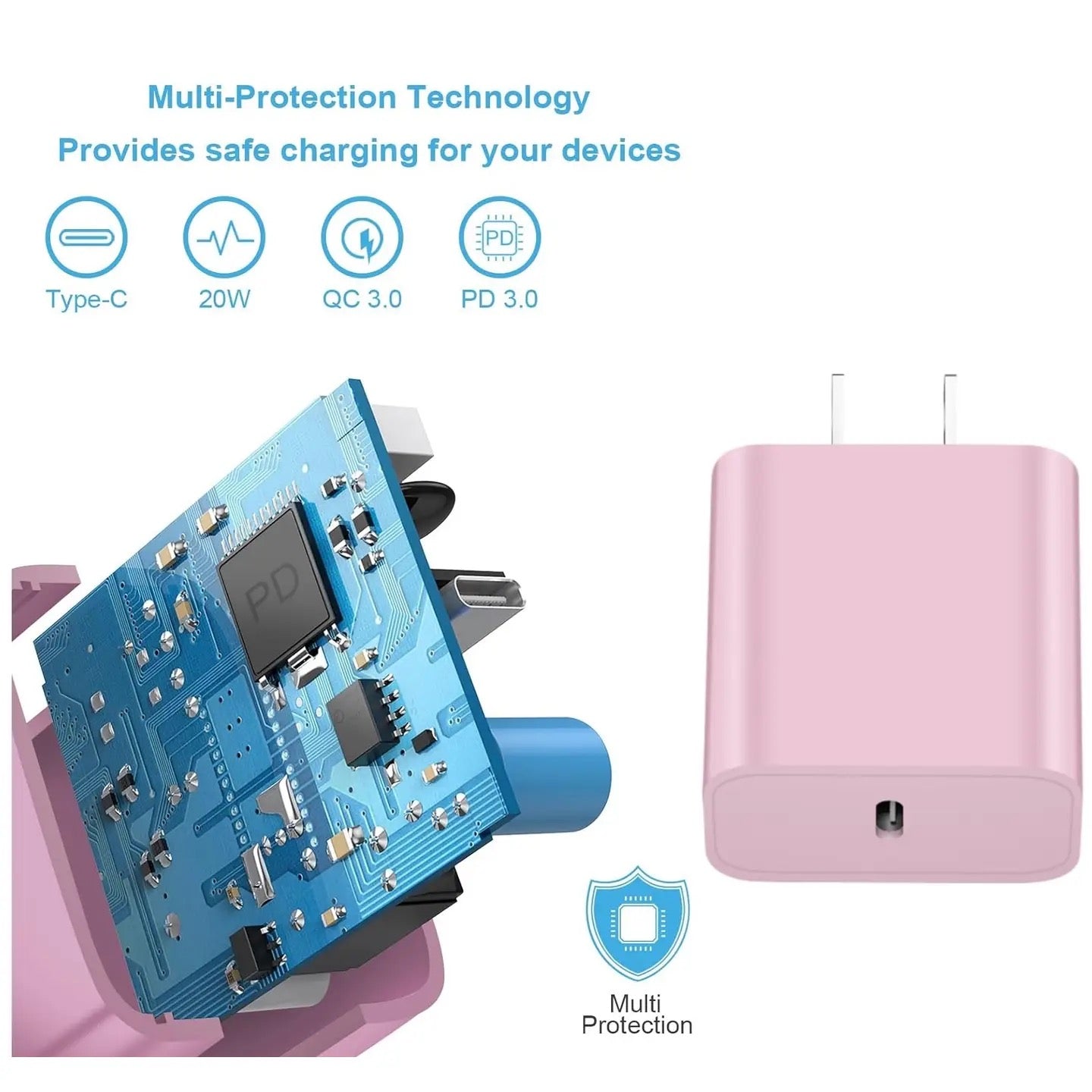 20W Pd Fast Wall Charger Type C Power Charger Adapter