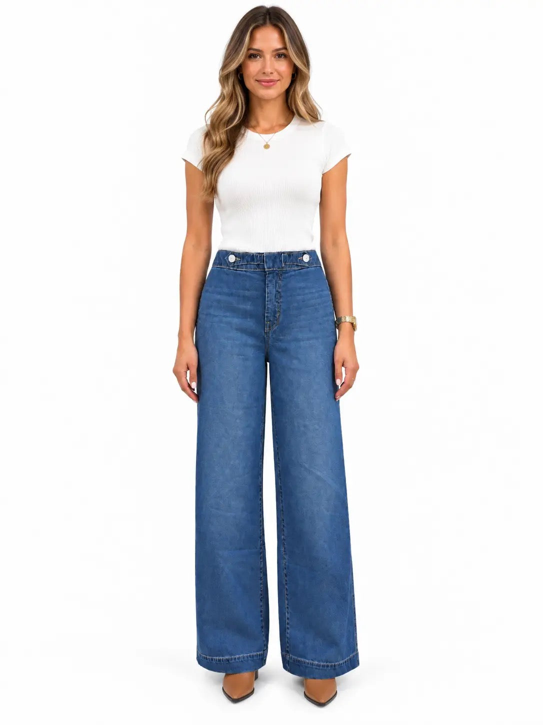 1822 Waist Tab Wide Leg Lila