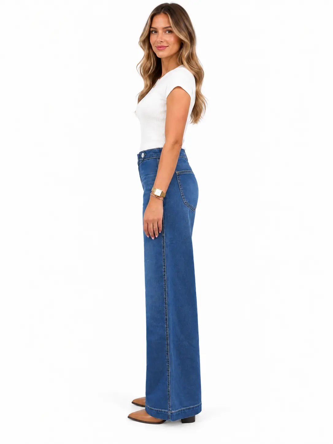 1822 Waist Tab Wide Leg Lila