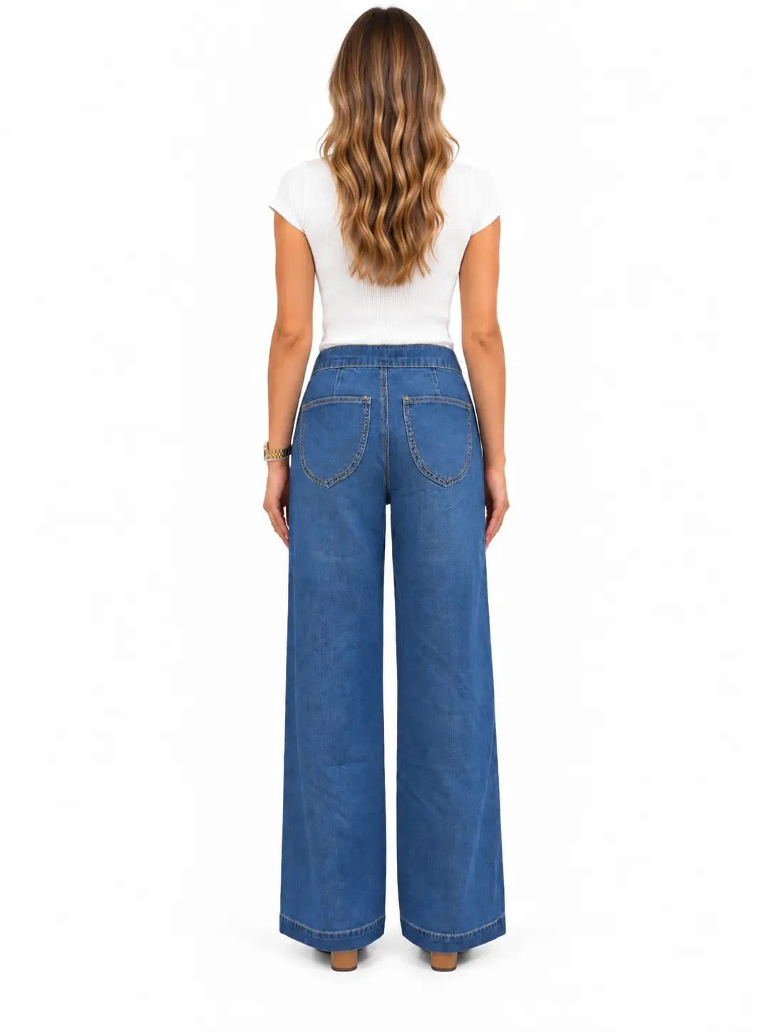 1822 Waist Tab Wide Leg Lila
