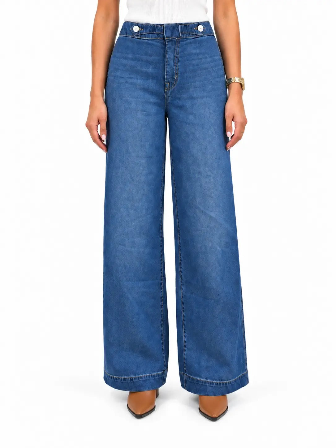 1822 Waist Tab Wide Leg Lila