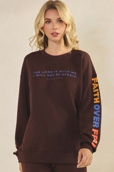 Women's Faith Over Fear Ultra Comfy Pullover Sweatshirt