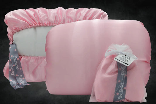 Satin Pink Travel SlipOver PillowCase