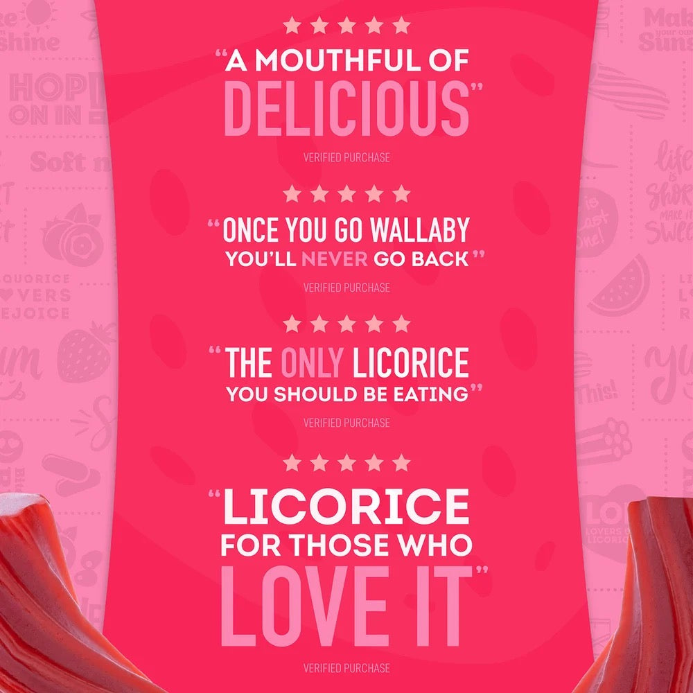 Wiley Wallaby Watermelon Licorice