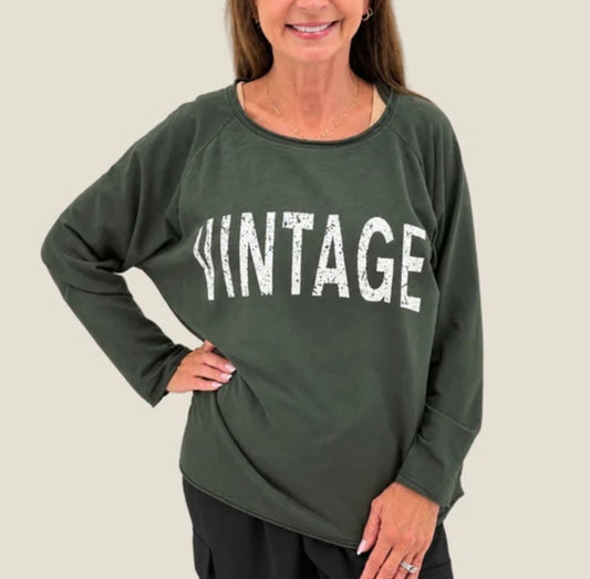 Made in Italy Vintage Vibe Long Sleeve Tee OS