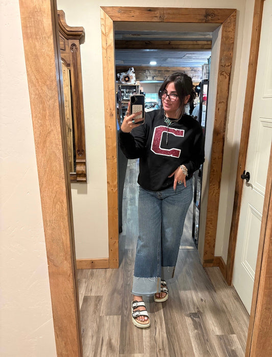 Big C Glitter Sweatshirt