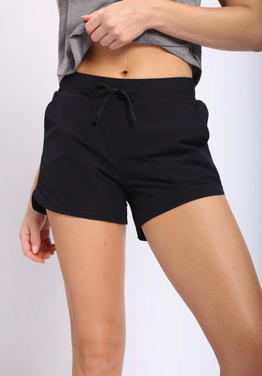 Black Lined Athletic Shorts