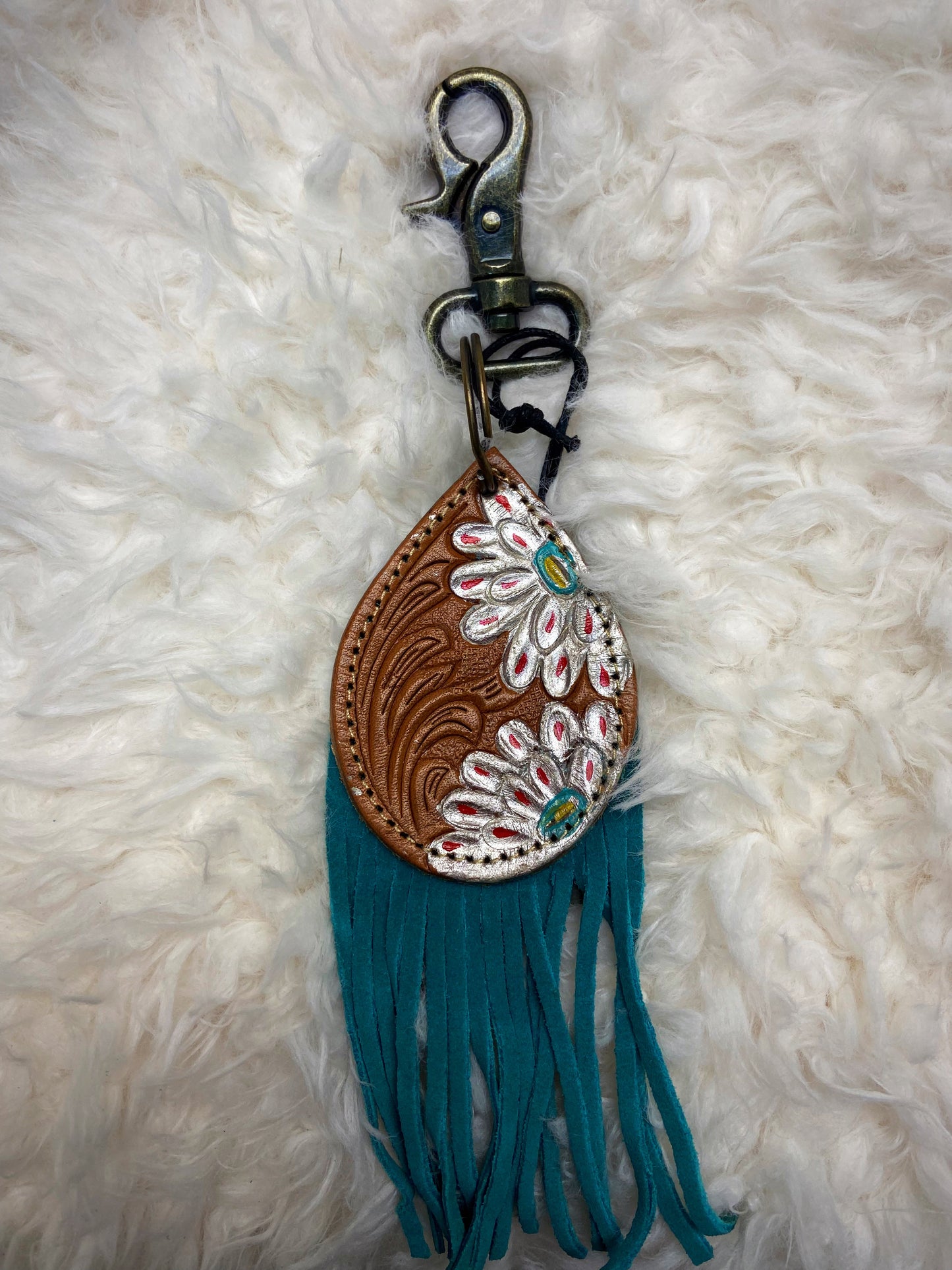 Myra Tooled Leather Keychain