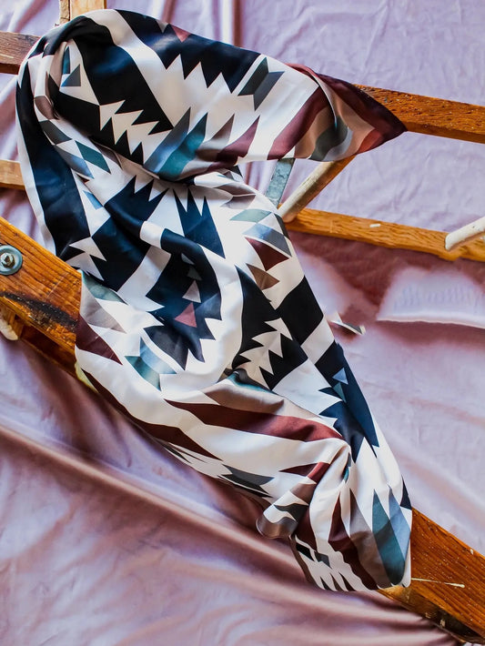 Silver Gold Paisley Wild Rag