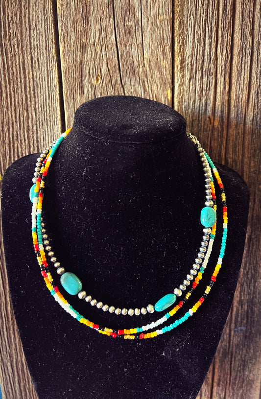 serape beaded choker