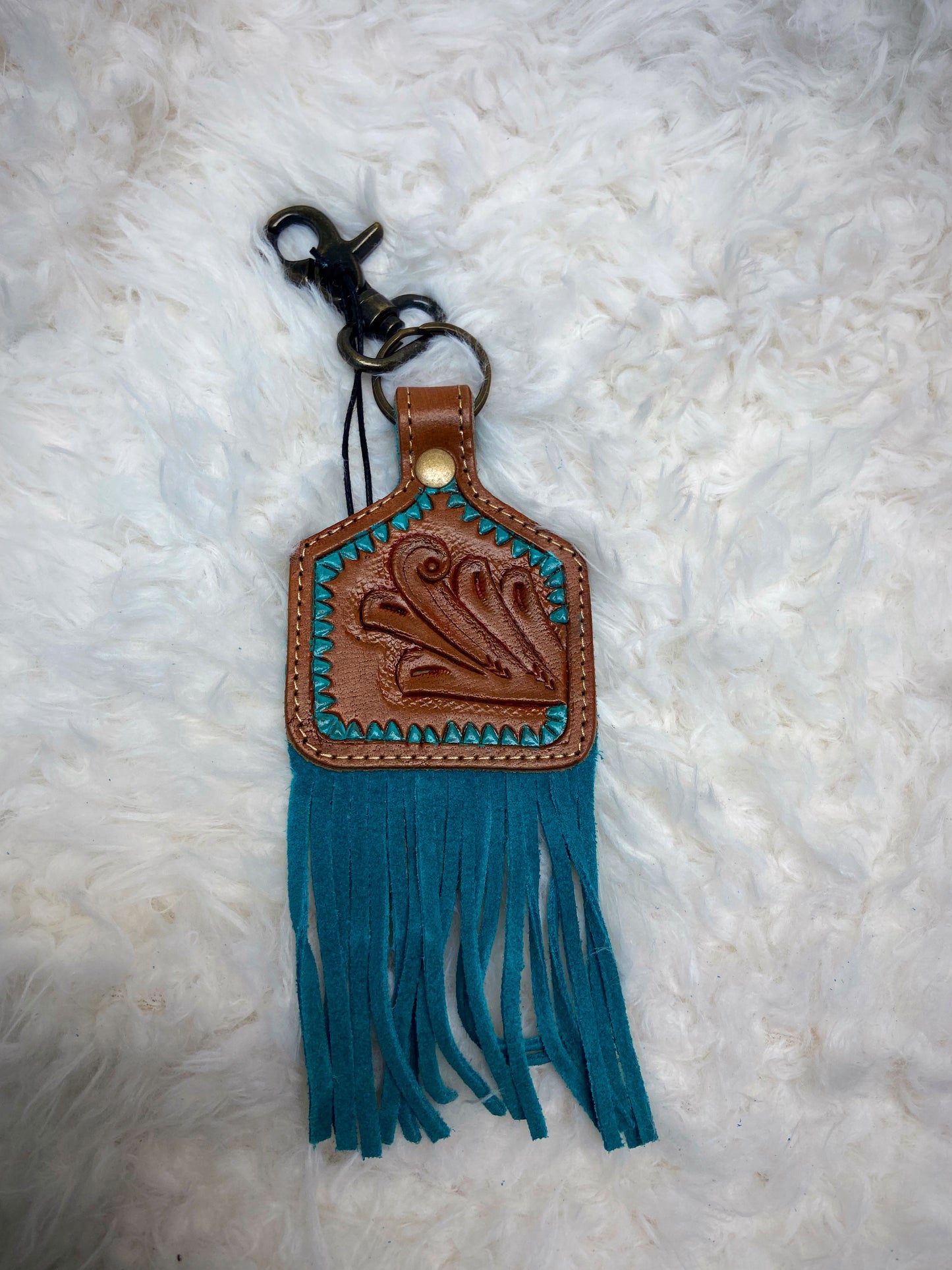 Myra Tooled Leather Keychain