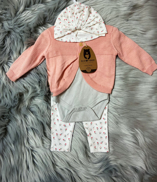 Knit sweater baby outfit