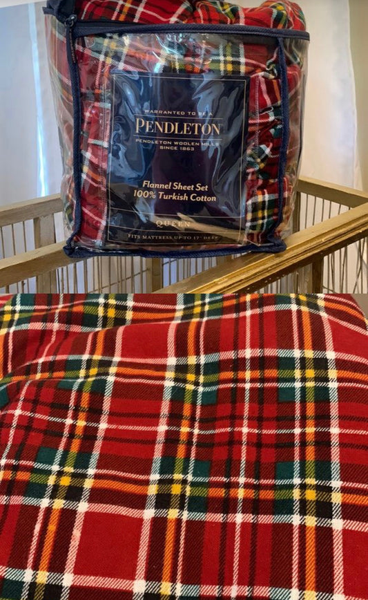 Pendleton 6 piece flannel sheet set 100% cotton