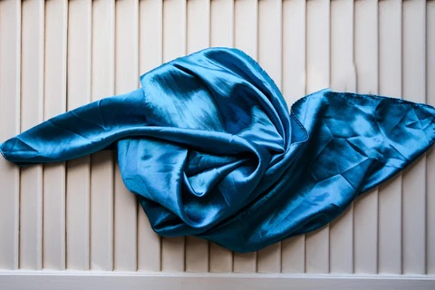 Satin Blue Wild Rag