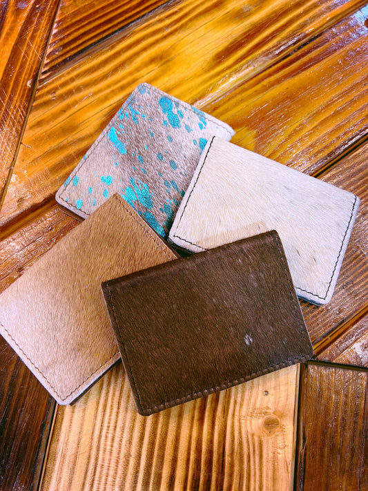 Snap wallets cowhide, leather