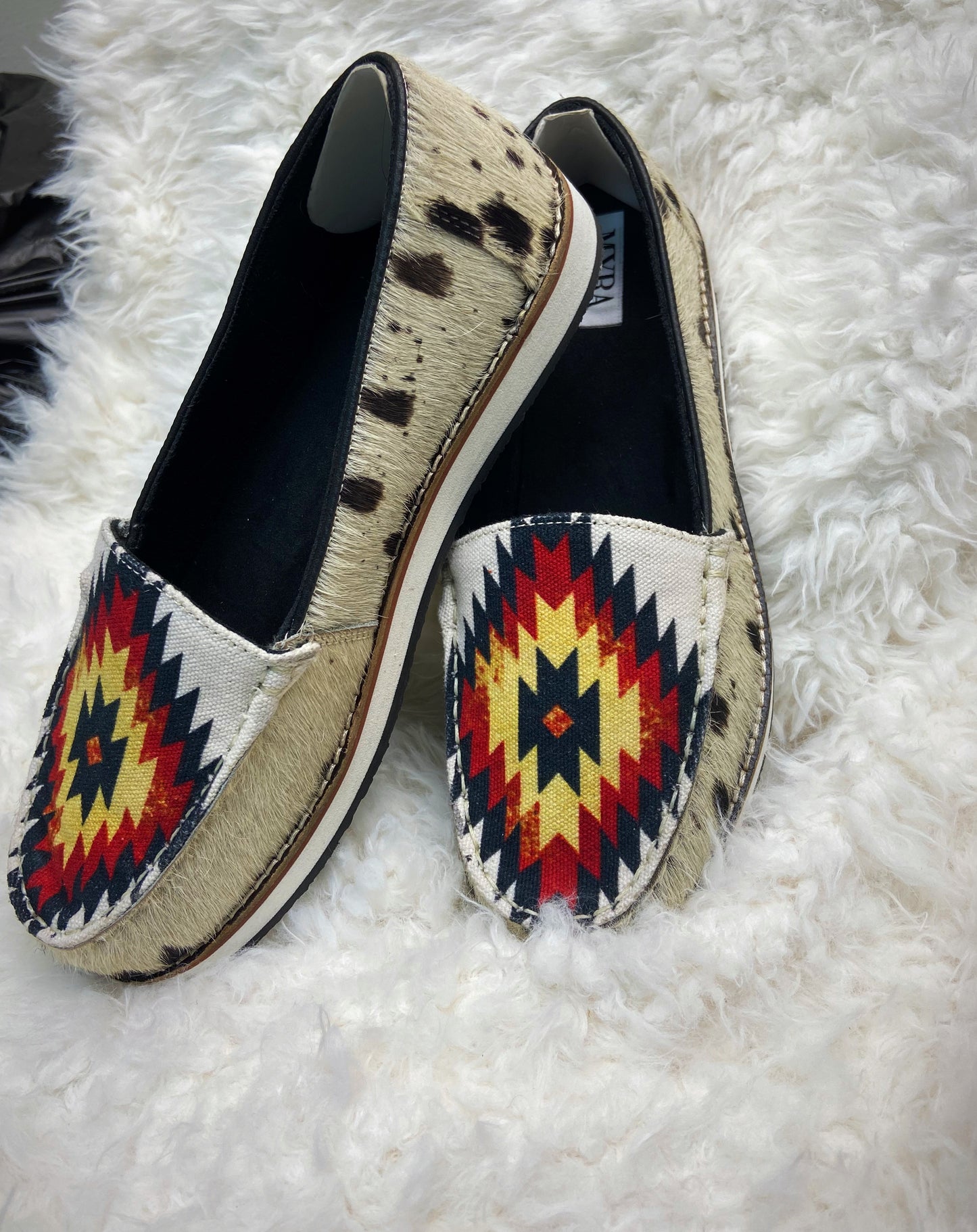 Myra cowhide slip on shoes