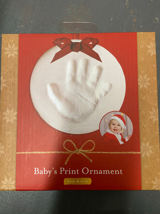 Round Baby Ornament Handprint