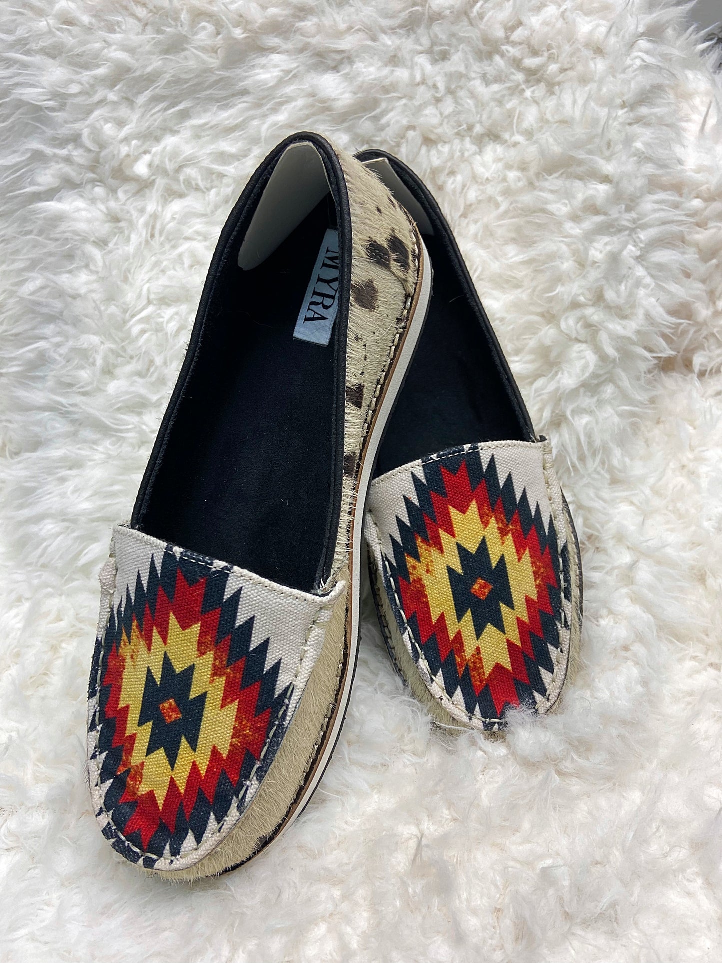 Myra cowhide slip on shoes