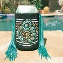 Regular B&W Turquoise Squash Coozie